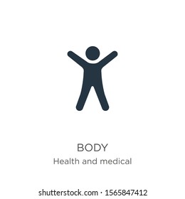 Body icon vector. Trendy flat body icon from health collection isolated on white background. Vector illustration can be used for web and mobile graphic design, logo, eps10
