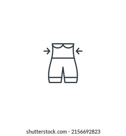 icono de línea delgada ideal para cuerpo, icono de trazo editable