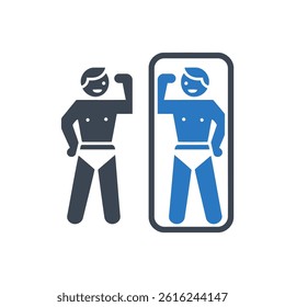 Body Image Icon On White Background
