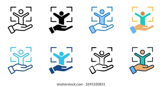 Body Image icon set multiple style collection 
