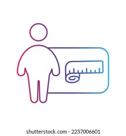 Body index line gradient universal icon ui ux element sign.