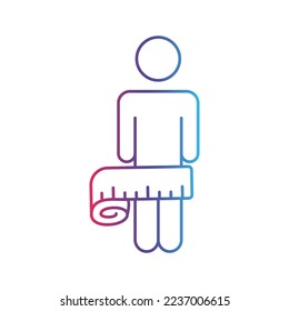 Body index line gradient universal icon ui ux element sign.