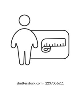 Body index line universal icon ui ux element sign.
