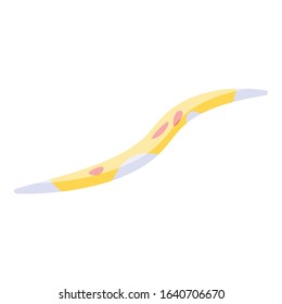 Body inside parasite worm icon. Isometric of body inside parasite worm vector icon for web design isolated on white background
