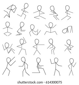 Body Language Basic Posture Simple Stick Stock Vector (Royalty Free ...