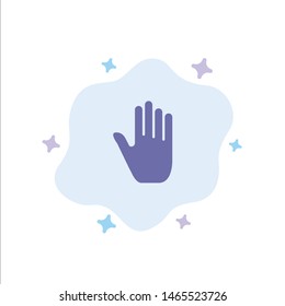 Body Language, Gestures, Hand, Interface, Blue Icon on Abstract Cloud Background. Vector Icon Template background