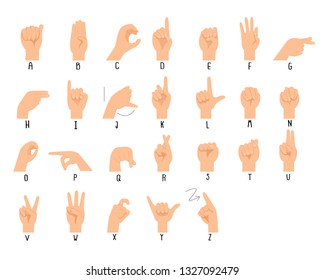 Body language, sign language concept.