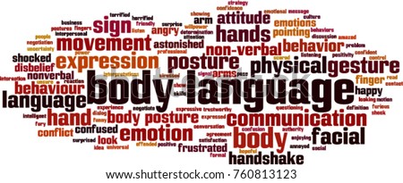 Body language word cloud concept. Vector illustration Stock photo © 