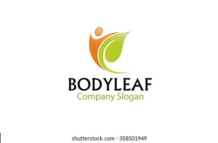 Body Leaf Logo Symbol Design Illustration 