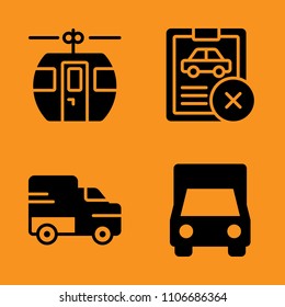body, lift, tractor and season icons set. Vector illustration for web and design