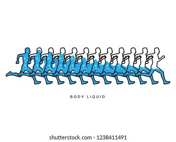 Body liquid illustration
