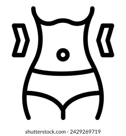 Body lost weight icon outline vector. Fitness loss weight plan. Food dietary regimen