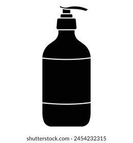 Body lotion bottle. Cosmetic lotion, gel, soap dispenser blank mockup, isolated.