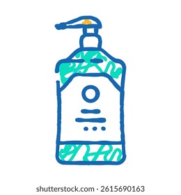 body lotion hygiene doodle icon sketch vector. body lotion hygiene sign. isolated symbol illustration