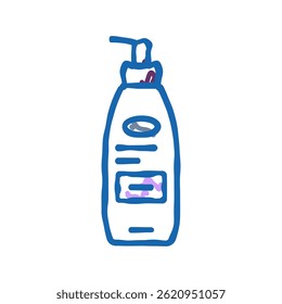 body lotion hygiene doodle icon sketch vector. body lotion hygiene sign. isolated symbol illustration
