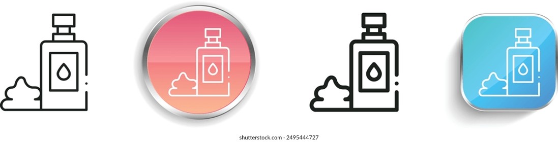 body lotion icon. Thin Linear, Regular and Button Style Design Isolated On White Background