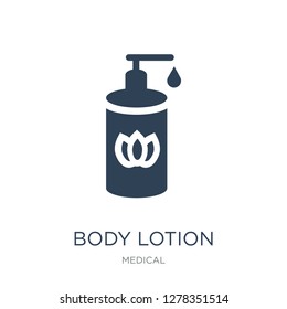 body lotion icon vector on white background, body lotion trendy filled icons from Medical collection, body lotion vector illustration