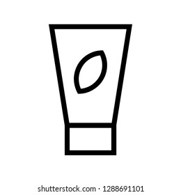 body lotion outline icon vector  isolated illustration editable