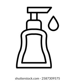 Body Lotion Vector Line Icon Design