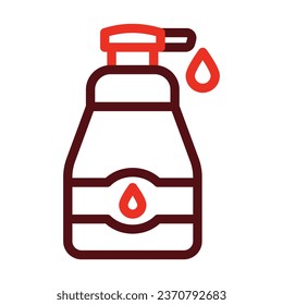 Body Lotion Vector Thick Line Two Color Icons For Personal And Commercial Use.
