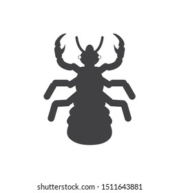 Body louse icon. flat simple pictogram. Head louse vector illustration