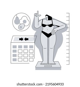 Body Mass Index Abstract Concept Vector Illustration. Health Issue Diagnostics, Weight Loss Program, Body Mass Fat Index, Healthy BMI, Calculation Formula, Nutrition Plan Abstract Metaphor.