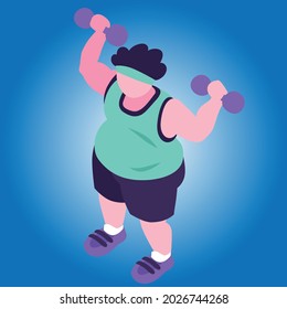 Body mass index control abstract concept. obese chart scales. Pretty young on diet trying to control body weight. Flat cartoon vector illustration