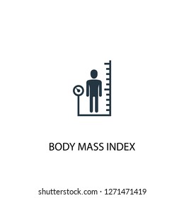 body mass index icon. Simple element illustration. body mass index concept symbol design. Can be used for web and mobile.