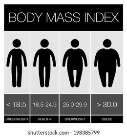 Body Mass Index Infographic Icons. Vector illustration