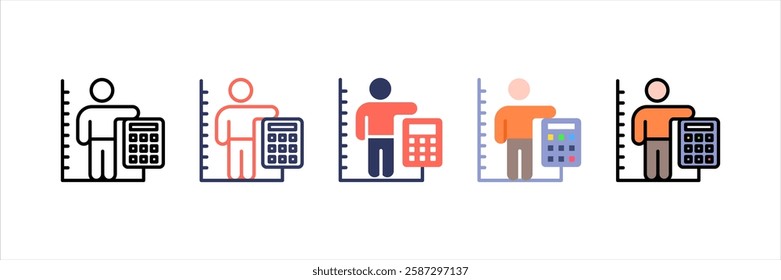 Body Mass Index Multi Style Icon Set