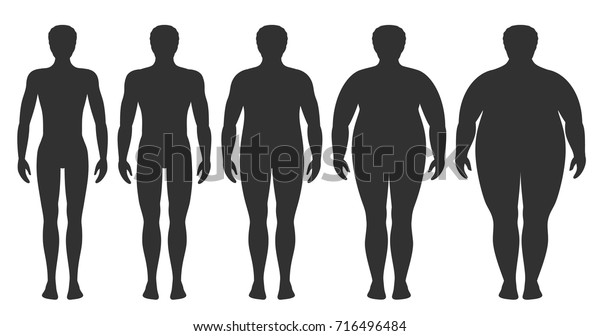 体重指数のベクターイラスト 太さが足りないから極端に肥満になるまで 肥満の度合いの違う男性がシルエットになる 体重の違う男性 のベクター画像素材 ロイヤリティフリー