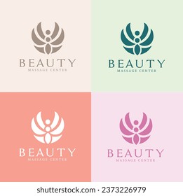 Logo des Body-Massage-Zentrums, Vektordesign