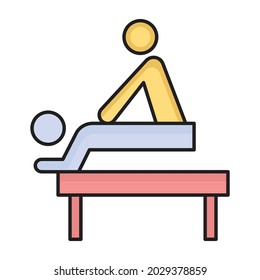 Masaje corporal Relleno dentro del icono vector que puede fácilmente modificar o editar 