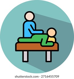 Icono de masaje corporal Ilustración vectorial isométrica