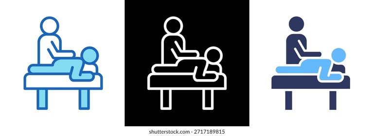 Body Massage Icon triplestyle Vector Illustration