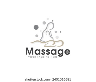 body massage line art logo icon symbol design template illustration inspiration