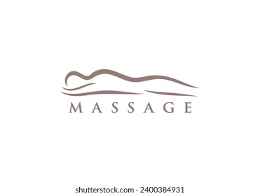 body massage logo design, health care, spa, therapy, symbol icon template