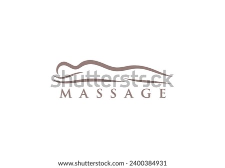 body massage logo design, health care, spa, therapy, symbol icon template