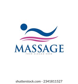 Body Massage Logo Design Illustration