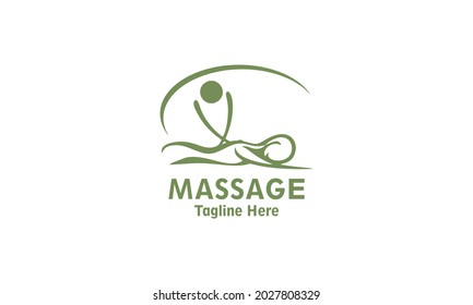 Body Massage Logo Design Vector