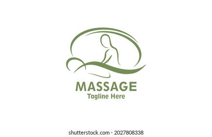 Body Massage Logo Design Vector