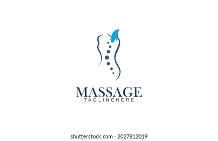 vector de diseño del logotipo de masaje corporal