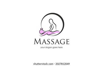 Body massage logo design vector