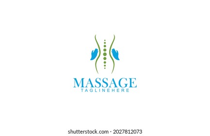 Body massage logo design vector