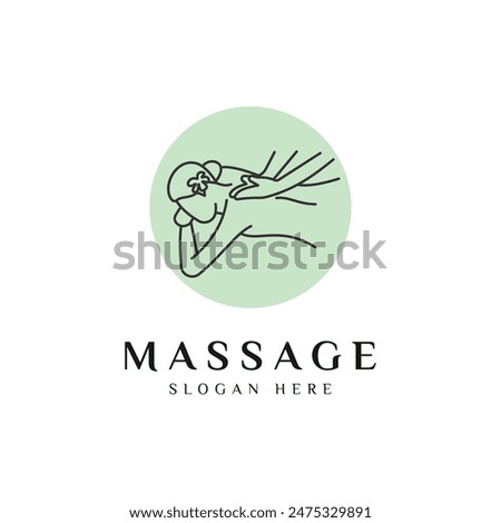 Body Massage Logo Design Vector Icon Illustration
