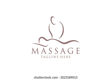 Body massage logo, Body Spa Centre icon, massage parlour, spa, relax, rejenuvate, essential oil, white background, vector - Shutterstock ID 2023189013