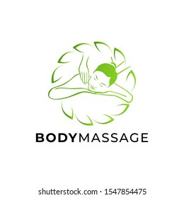 Body massage logo vector illustration