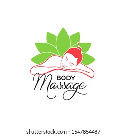 Body Massage Logo Vector Illustration Stock Vector (Royalty Free ...