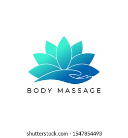 Body massage logo vector illustration