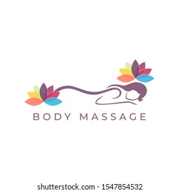 Body massage logo vector illustration